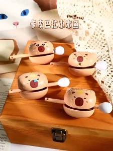 Móc Khóa Gõ Mõ Tịnh Tâm Capybara Hài Hước Hottrend 2024