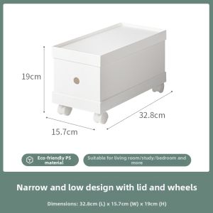 Desk Book Document Storage Box On Wheels
