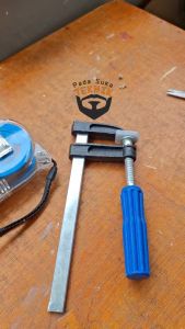 Klem Jepit F Clamp Papan Kayu Heavy Duty Woodworking Model Besi 50 x 150 MM