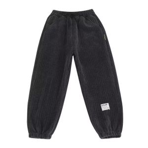 Quần Nhung Kẻ Dày Dặn Cho Bé Trai Mùa Đông 2024 Quần Dài Thường Ngày Ấm Áp Thoải Mái Cho Trẻ Em Quần Nhung Kẻ Một Mảnh