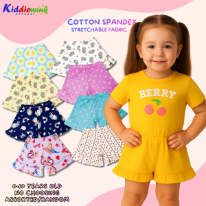 3pcs Assorted Ruffles Shorts for Kids Girls 0-10 Yrs Old Cotton Spandex Bottoms Baby Girl Short Outfit