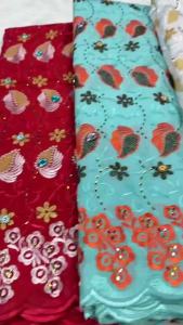 Nigeria Lace Fabric 2026 High Quality African Stone Cotton Lace Embroidery Swiss Voile Lace Fabric For Sewing Wedding Dre M119-1