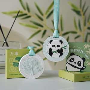 Solid Car And Indoor Diffuser Cute Panda Souvenir Aromatic Wax Slice Gift Fragrance Ornament from China in a Gift Box