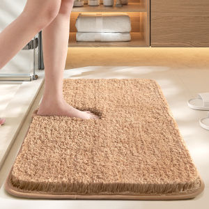 2025 New Bathroom Mat Anti-Slip Water Absorbent Antibacterial Toilet Entrance Special Pad Home Decorative Floor Rug Rectangular