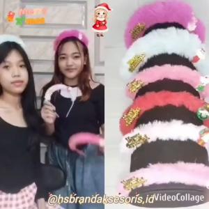 NEW BANDO NATAL BULU ELASTIS / BANDO BULU MOTIF NATAL TERBARU / BANDO NATAL ALL SIZE ANAK & DEWASA / CHRISTMAS HAIR BAND CUTE / BNN8630