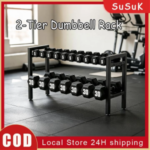 Dumbbell Sports Rack Adjustable Double-Layer 20-Inch Dumbbells Kettlebell Metal Dumbbell Rack Weight Rack Can Store 4~6 Pairs of Dumbbells for Home Gym