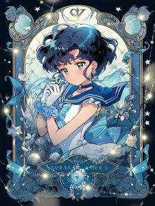 S-Sailor M-Moon Anime Character Vintage Mosaic Full Round/Square DIY Diamond Painting Canvas Art Wall Decor for Living Room Gift