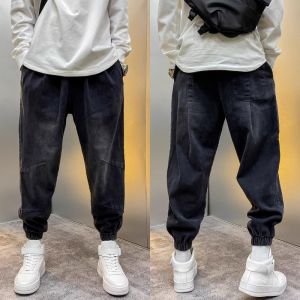 Harem Pants Autumn Jeans 2024 New Arrival Pants Mens Loose Cropped Pants Trendy Casual Thin Baggy Pants