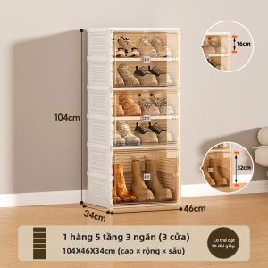 MAYi BOX | Hộp Lưu Trữ Giày Trong Suốt Không Cần Lắp Ráp Nhựa Gấp Được