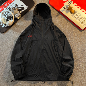 UPF50 + Sun-Protective Clothing Functional Jacket Outdoor Light and Cool Sun Protection Clothing Mens Loose Casual Couple Hooded Breathable