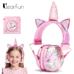 Unicorn Kids Ear Protection Earmuffs Noise Cancelling Sound Proof Headphone for Girls Boys Kids Autism Toddler Children Gifts