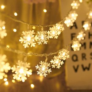 🇸🇬🔥SG STOCK🔥LED Snowflake Fairy String Lights Garland Gypsophila Lights Christmas Tree Party Light