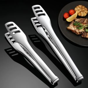 Heat-Resistant Stainless Steel Food Tongs for Grilling Bread Steak