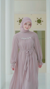 Rades - Ayra Bahan Ceruty Babydoll Premium Mewah Elegan Indah Cantik Casual Gamis Wanita Remaja Dewasa Muslim Kondangan Pesta Lebaran Gaun Maksi Layer