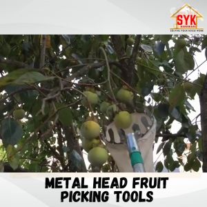 SYK 1Pcs Metal Head Garden Fruit Picker Fruit Catcher Gardening Tools Fruit Hook Alat Pemetik Buah Tanpa Batang