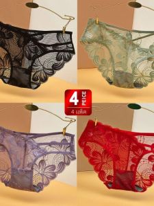 กางเกงชั้นในผู้หญิงเอวต่ำเซ็กซี่ลูกไม้โปร่งใสบางๆ กางเกงสามเหลี่ยมแฟชั่นฤดูใบไม้ผลิ 2023 กางเกงขายาวทรงหลวมสำหรับผู้หญิง