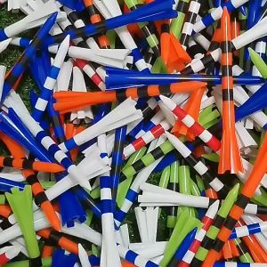 (แพ็ค 10 ชิ้น)DIYMETAL ทีตั้งลูกกอล์ฟ TEE GOLF ทีพลาสติก ทีกอล์ฟ ลาย 4Line  ขนาด 70mm และ 83mm(แพ็ค 10 ชิ้น)