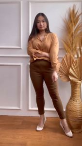 Mihar store / Blouse rayon polos /Blouse lengan panjang rayon twill polos / Blouse wanita simpel adem / Blouse polos rayon panjang - 11500