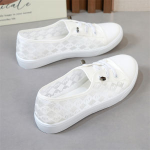 Spring Summer New Style Breathable Womens Mesh Shoes Beijing Old Style Flat Bottom Casual White Sneakers Student Mom Comfortable