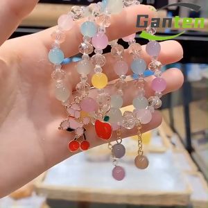 Ganten🍎Gelang Kristal Kartun Korea/Gelang Pasangan Pacar/Perhiasan Indah Untuk Anak Perempuan COD
