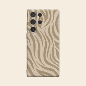 beige zebra stripe Luxury Fashion Full Lens Protective Case for Samsung Galaxy S26 S25 S24 A56 A36 Plus Ultra