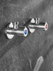 พิมพ์ก้านเหล็กสแตนเลส 304 สามเหลี่ยม ปิดน้ำ น้ำเย็น น้ำร้อน ใช้งานในบ้าน ปิดน้ำแบบไม่มีทางเลือก สวิตช์น้ำ เครื่องมืออุปกรณ์ห้องน้ำ