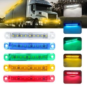 2PCS 12-24V Truck Side Warning Light 9 LED Muticolor Waterproof Car Width Lamp Trailer Bus Van Signal Marker Bulb