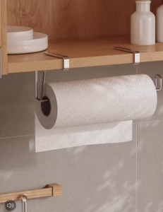 ~SG Seller~ SS304 Kitchen Paper Towel Holder Cling Wrap Holder Towel Paper Hanger Towel Rack Kitchen Tissue Holder