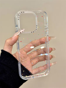 Elegant Transparent Heart Shaped Phone Case for Apple 16Pro Max iPhone 15 New Model Full Protection Simple Design for Men And Women