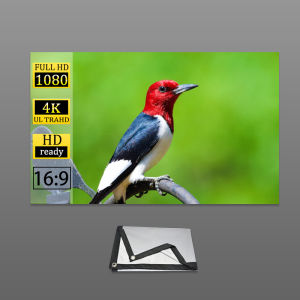 60-110 inch simple 16:9 foldable and movable easy to wall mount metal anti light screen outdoor projection screen