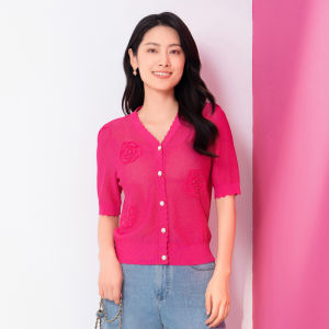 Koradior | Summer Icy Silk 5/8 Sleeve Puff Sleeves Pullover Top