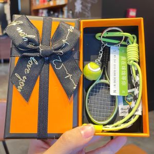 Creative Tennis Keychain Pendant Sports Birthday Gifts for Couples Memorial Acrylic Material Fresh Style Mountain Keychain