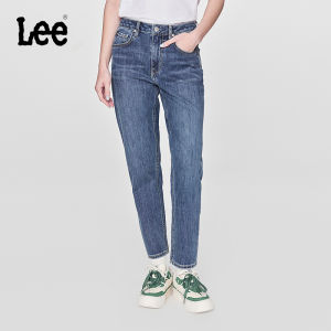 High Waist Standard Lee413 Womens Jeans mid Light Blue Slimming Trendy Four Seasons Cotton Polyester Spandex Blend