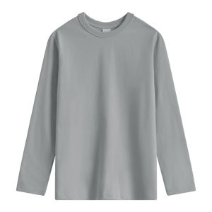 Áo Thun Dài Tay Cotton 300g Mùa Thu Phong Cách Mỹ Cổ Điển Màu Nâu Nhạt Cho Nam Và Nữ