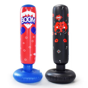 【New Arrival】 Kids Inflatable Punching Bag Free Standing Boxing Bag Lightweight Inflation Punching Column Thickened for Fitness