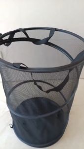 Foldable Beam Storage Basket Cotton Linen Dirty Cloth Bucket Storage Bucket Foldable Dirty Clothes