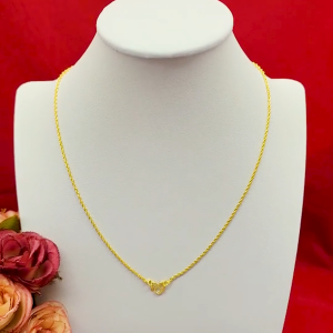 สร้อยคอทองลายเกลียว ความยาว 16 18 นิ้ว ทองชุบ ทองปลอม ใส่แทนของแท้ได้ สร้อยคอแฟชั่น