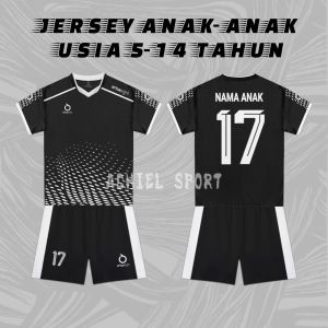 ( FREE SABLON NAMA & NOMOR ) Setelan baju Jersey Olahraga Anak Usia 5-14 Tahun - Baju Sport - Jersey Olahraga Futsal Sepakbola Badminton Volleyball