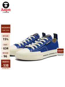 Aape Flagship Store Mens Low-Top Cookie Bottom Canvas Shoes Spring Summer Galaxy Series Classic Solid Color Casual Sneakers