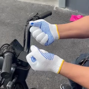 12คู่ ถุงมือผ้าฝ้าย ถุงมือช่าง เพื่อการเกษตรทำสวน ป้องกันมือ ถุงมือ ถุงมือใส่ทำงาน