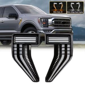 ROMADA | 2 Đèn LED Năng Động Tín Hiệu Rẽ Đèn Cho Xe Ford F-150 F150 2021 2022 Bên Cánh Gương Chiếu Hậu Đèn Báo Nhấp Nháy Blinker Đèn Vàng 6000K-7000K IP67 Chống Thấm Nước