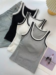 QIAOCHENXIAN | 95% Cotton Padded Bralette Backless Top