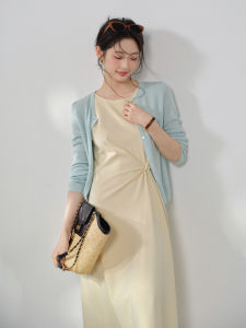 French Gentle Style White-Giving Thin Long-Sleeved Knitwear Cardigan