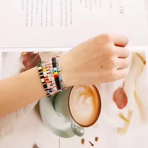 Go2boho Miyuki Tila Vòng Tay Hạt Cho Nữ Bohemian Sang Trọng Co Giãn Đính Hạt Trang Sức Thật Tila Charm Pulseras