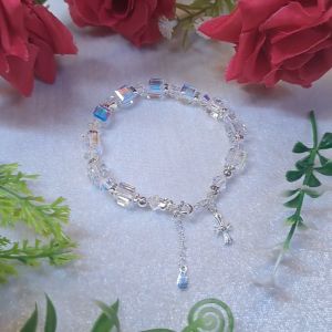 [Quà Tặng Ý Nghĩa] Vòng Tay Lắc Tay Phale Vuông Phối Bạc S925  | Vật Thánh Công Giáo