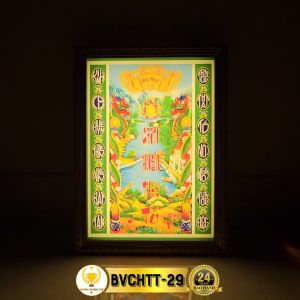 Bài Vị Cửu Huyền Thất Tổ In Tranh Trúc Chỉ CHÂN THIỆN MỸ Trang Trí Bàn Thờ Gia Tiên BVCHTT-29