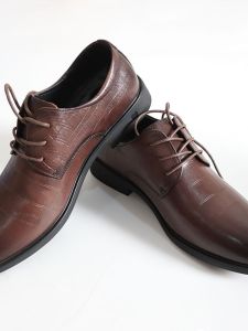 Genuine Top Layer Cowhide Mens Lace-Up round Toe Anti-Slip Business Casual Shoes Fashionable Breathable Leather Shoes