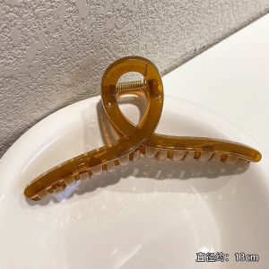 Kẹp tóc cỡ lớn nhựa cứng thanh lịch đơn giản kẹp tóc sau đầu cho nữ nhiều màu phong cách Hàn Quốc