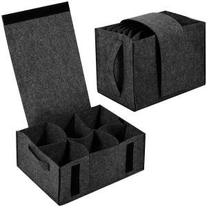 2 Chiếc Đĩa Nỉ Đĩa Đựng Cốc Túi Bảo Quản Làm Dày Thân Thiện Với Môi Trường Vải Không Dệt Cho Cắm Trại Motorhome Nhà Bếp Đồ Lặt Vặt Tổ Chức