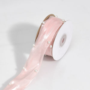 5 Yards 4.5cm Wide Fish Tail Ribbon Pearl Gauze Ribbon Hibiscus Rainbow Ribbon Flower Cake Packaging Decoration Handmade Materia